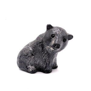 Wolf Original Bear Cub Handcrafted Sculpture Figurine Canada Signed Stone/Resin